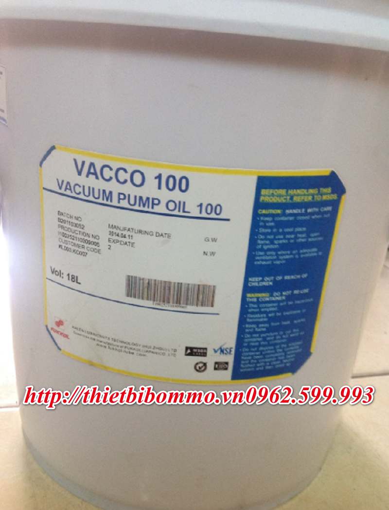 Dầu bơm hút chân không Vacco 100 Và 10 Ưu điểm nổi bật