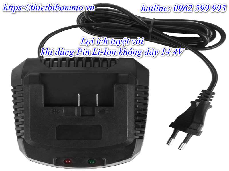 Pin Li-Ion không dây 14.4V- Phụ kiện thông minh súng bắn mỡ không dây