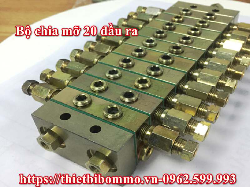 Bộ chia mỡ 20 đầu ra dành cho hệ thống bôi trơn lũy tiến tự động