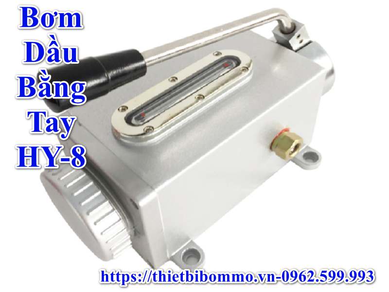 Bơm dầu thủy lực bằng tay HY-8 0,6L dành cho máy tiện nhỏ