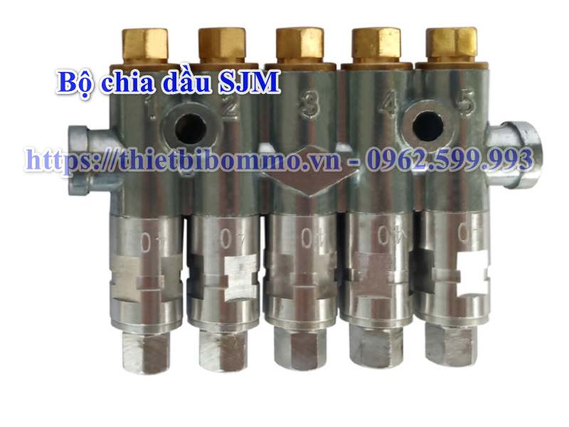 Bộ chia dầu SJM cho bôi trơn tập chung dầu ứng dụng