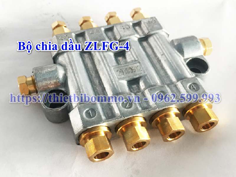 Bộ chia dầu ZLFG-4 ổ cắm Cho Tập Trung Hệ Thống Bôi Trơn
