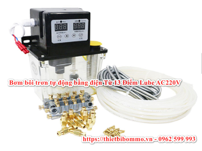 Bơm Bôi Trơn Tự Động Điện Từ 13 Điểm Lube AC220V