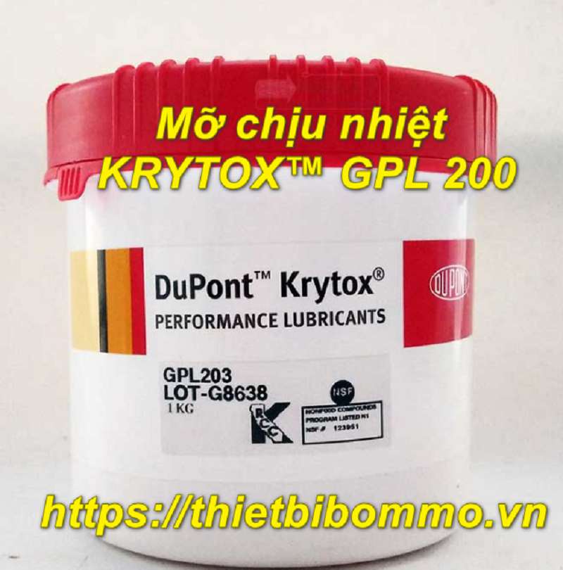6 Lý do nên sử dụng mỡ chịu nhiệt KRYTOX™ GPL 200 