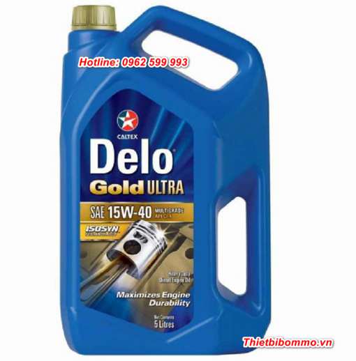 Caltex Delo Gold Ultra SAE 15W40  là dầu nhớt động cơ diesel đa năng tải trọng năng, đa cấp