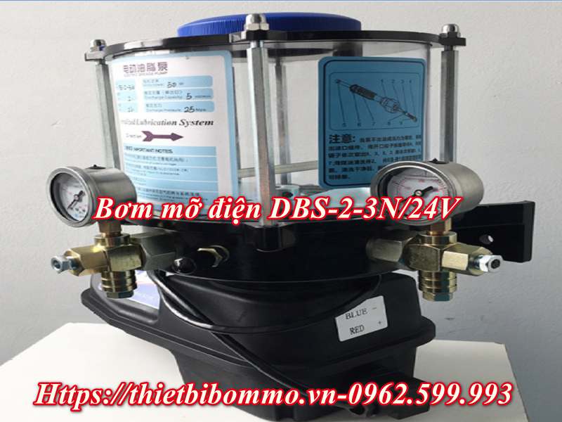 Bơm mỡ điện DBS-2-3N/24V-Bơm mỡ chuyên dụng cho máy trộn bê tông